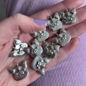 Fine Silver Pig Necklace (Small)