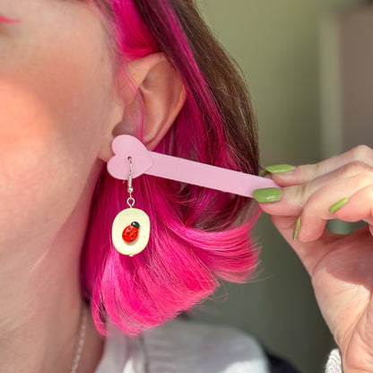Ladybird Tile Earrings