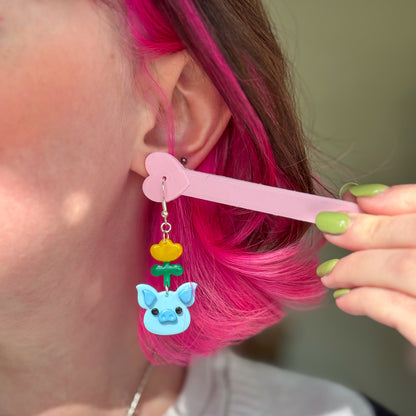 Blue & Yellow Flower Pigs