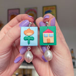 Load image into Gallery viewer, Little House and Garden Earrings
