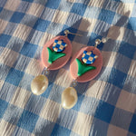 Load image into Gallery viewer, Little Blue Tulip Earrings
