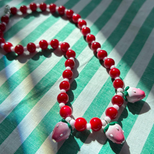Strawberry Trio Necklace