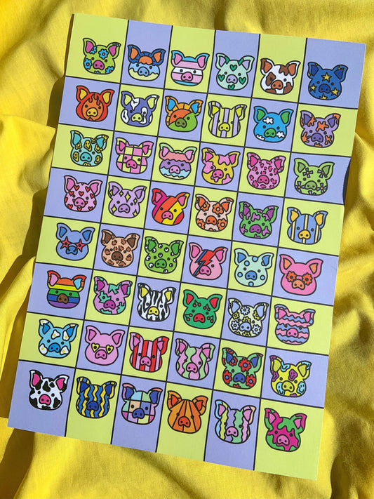 Cosmic Pigs Print