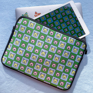 Device Sleeve - Grid Pigs Print *MADE-TO-ORDER*