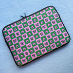 Load image into Gallery viewer, Device Sleeve - Pink &amp; Green Check Print *MADE-TO-ORDER*
