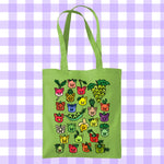 Load image into Gallery viewer, Lime Green Produce Pigs Tote Bag *MADE-TO-ORDER*
