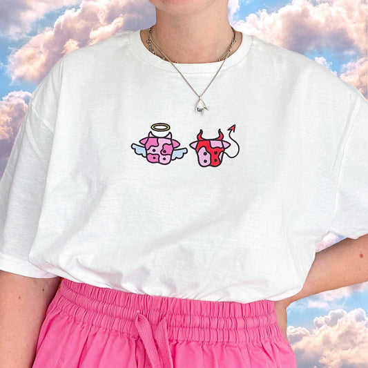 Angel & Devil Cow Unisex Tee *MADE-TO-ORDER*