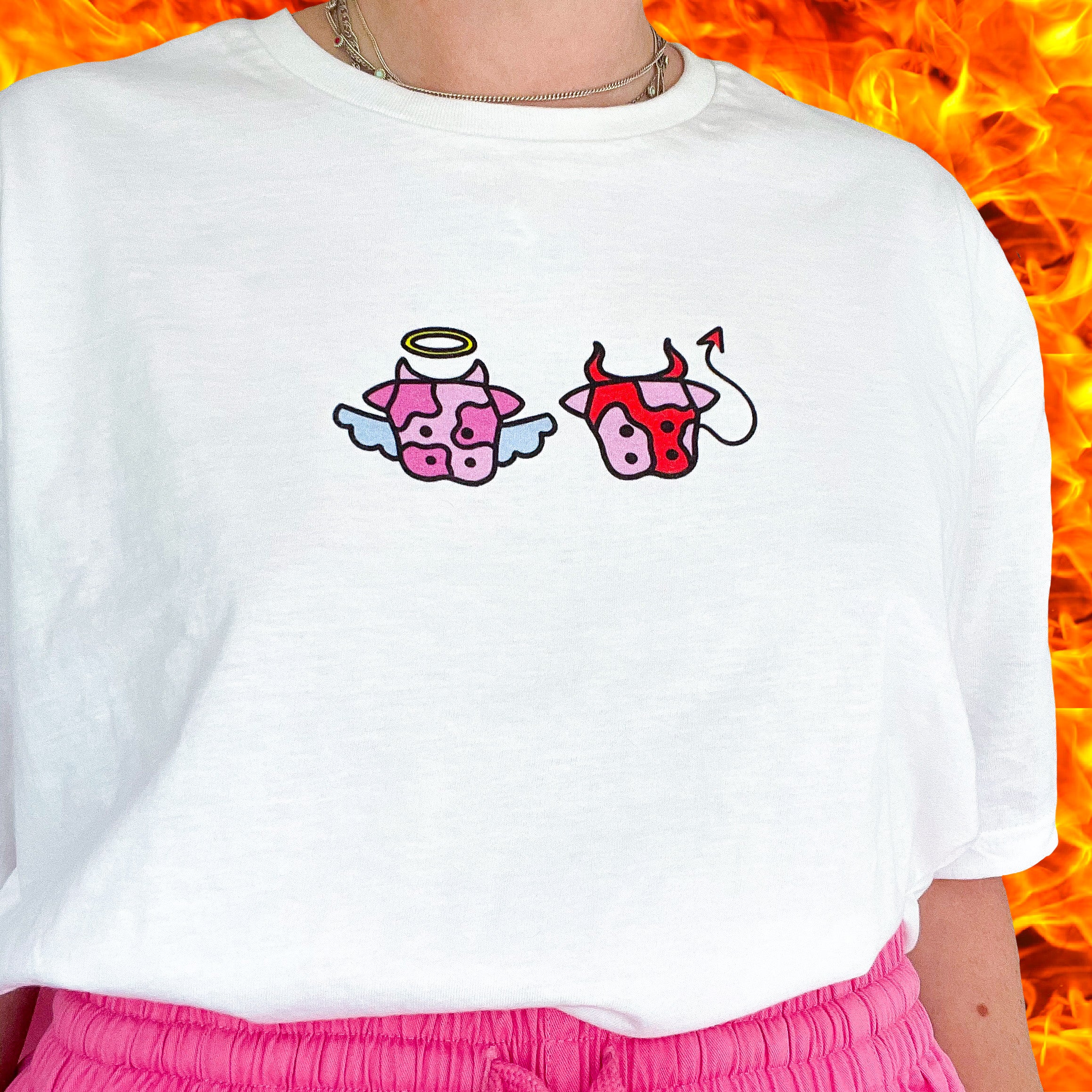 Angel & Devil Cow Unisex Tee *MADE-TO-ORDER*