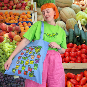 Blue Produce Pigs Tote Bag *MADE-TO-ORDER*