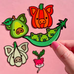 Load image into Gallery viewer, Produce Pigs Fridge Magnets: Pack of 5
