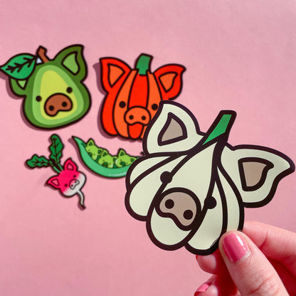 Produce Pigs Fridge Magnets: Pack of 5