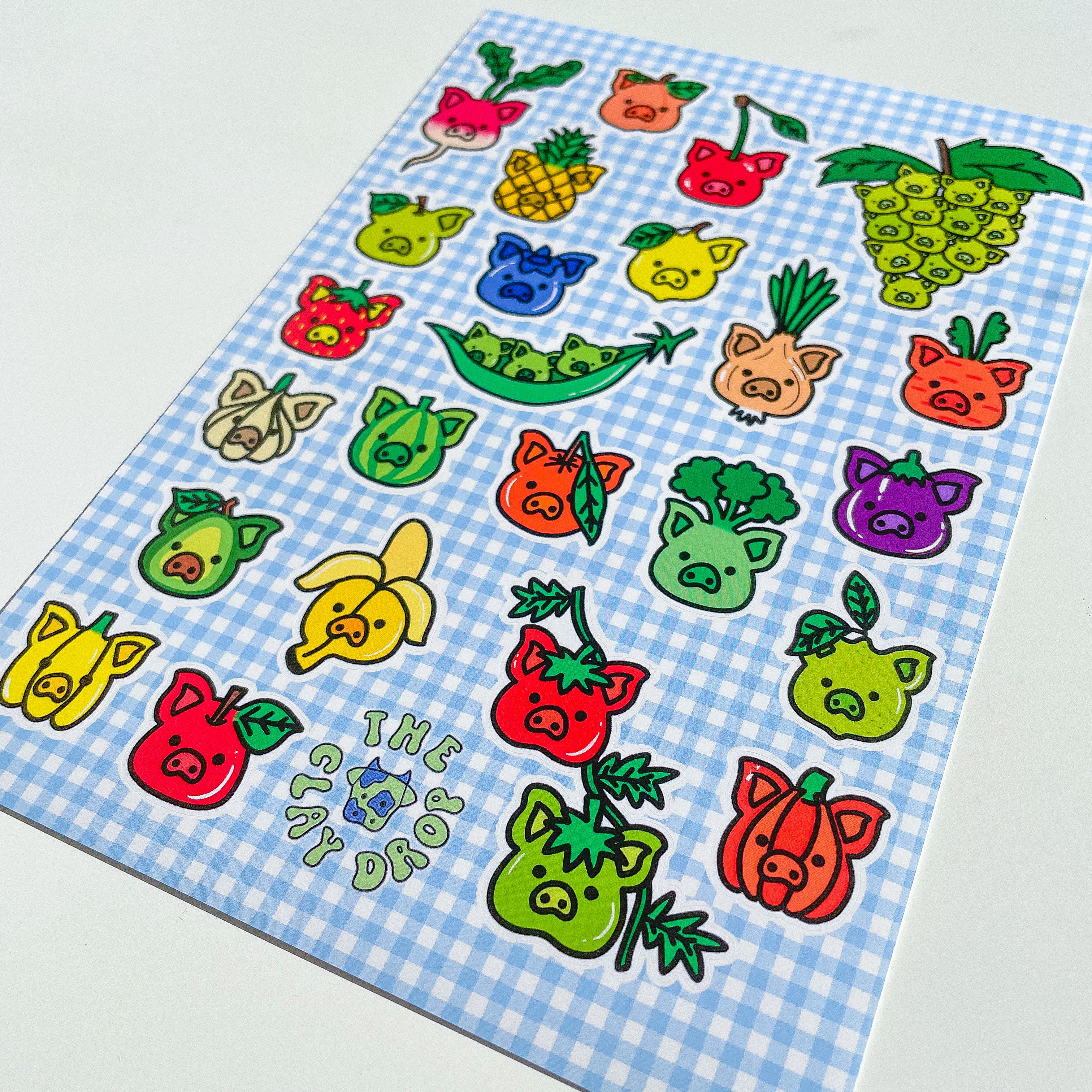 Produce Pigs A5 Sticker Sheet